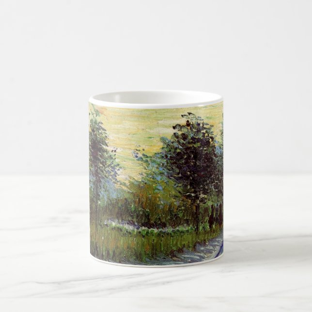 Lane in Voyer d'Argenson Park by Vincent van Gogh Coffee Mug (Center)