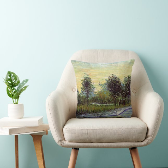 Lane in Voyer d'Argenson Park by Vincent van Gogh Cushion (Chair)