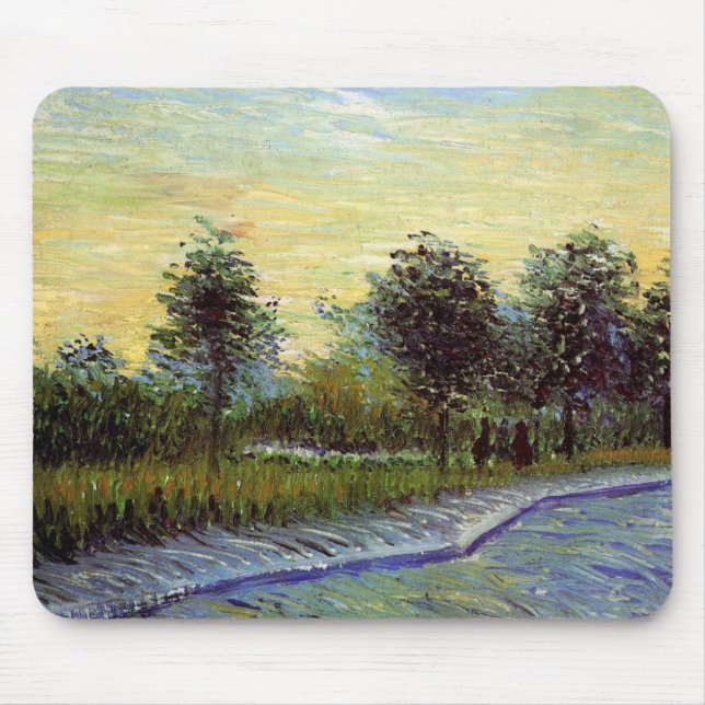Lane in Voyer d'Argenson Park by Vincent van Gogh Mouse Pad (Front)