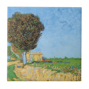 Lane Near Arles by Vincent van Gogh Ceramic Tile