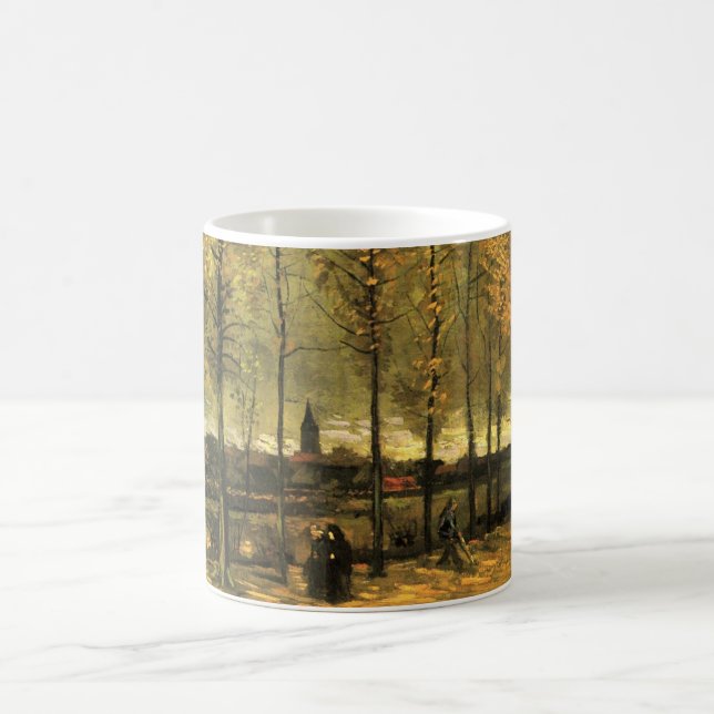 Lane with Poplars by Vincent van Gogh Coffee Mug (Center)