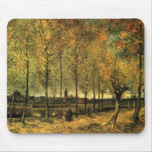 Lane with Poplars by Vincent van Gogh Mouse Pad