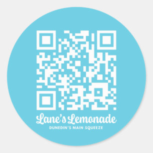 Lane's Ducky QR Classic Round Sticker
