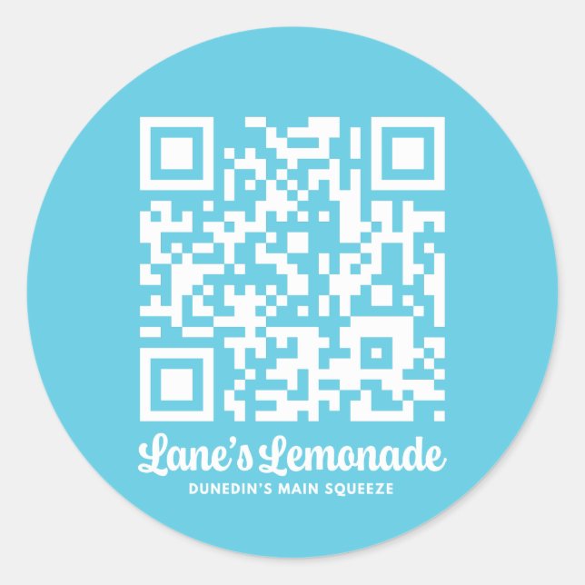 Lane's Ducky QR Classic Round Sticker (Front)