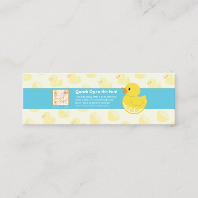 Lane's Photo Duck Mini Business Card (Front)