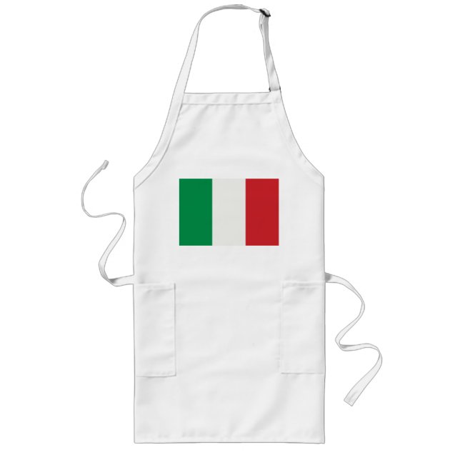 Lange Küchenschürze mit Italien Fahne Long Apron (Front)