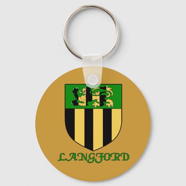 Langford Family Shield Keychain (Front)