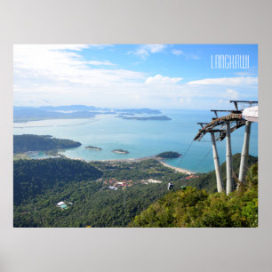 Langkawi Cable Car Mountain View Travel Souvenir Poster
