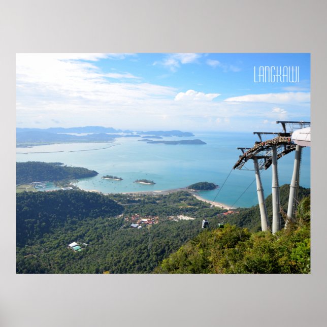 Langkawi Cable Car Mountain View Travel Souvenir Poster (Front)