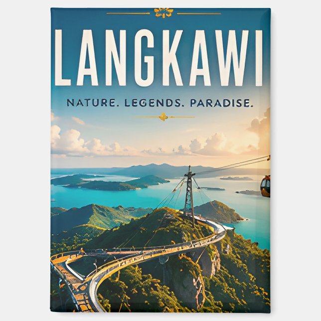 🌿 Langkawi Malaysia Island Adventure  🌉 Magnet (Front)