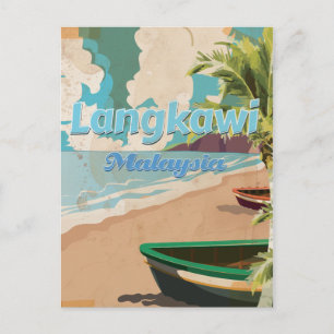 Langkawi Malaysia Vintage vacation Poster Postcard
