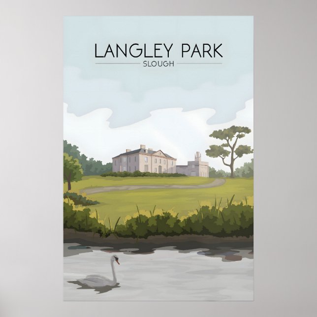 Langley Park Slough Travel Poster (Front)