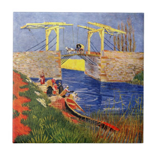 Langlois Bridge at Arles by Vincent van Gogh Ceramic Tile