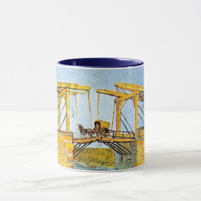 Langlois Bridge at Arles by Vincent van Gogh Mug (Center)