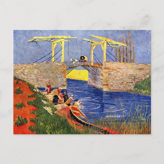 Langlois Bridge at Arles by Vincent van Gogh Postcard (Front)