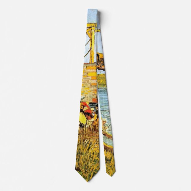 Langlois Bridge at Arles by Vincent van Gogh Tie (Front)