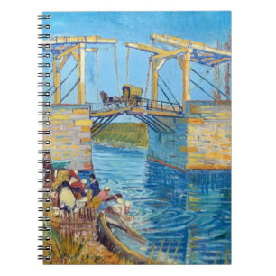 Langlois Bridge at Arles Vincent Van Gogh spiral Notebook