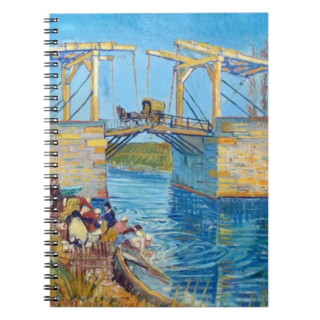 Langlois Bridge at Arles Vincent Van Gogh spiral Notebook (Front)