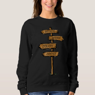 Langschläfer Sayings Zum Sonntag Ich Will Kaffee Sweatshirt