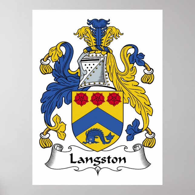 Langston Family Crest Poster (Front)