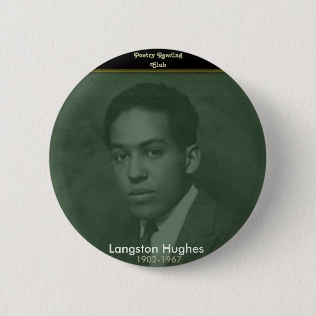 Langston Hughes 6 Cm Round Badge (Front)