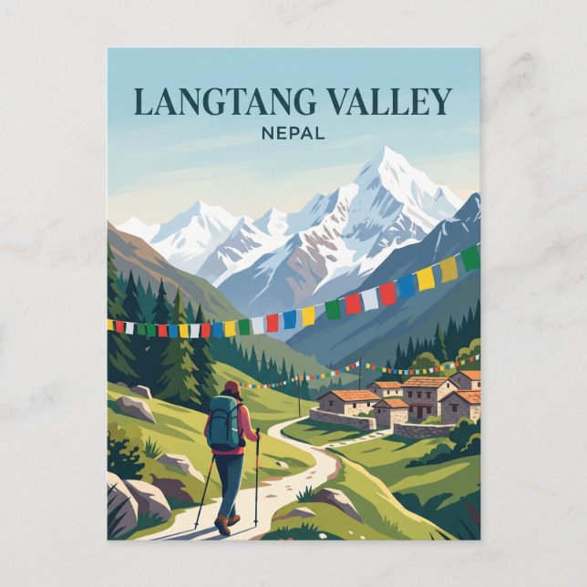 Langtang Valley Nepal Postcard (Front)