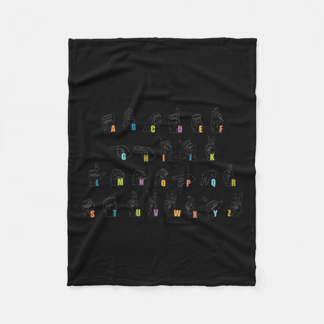 Language Alphabet Design  Fleece Blanket (Front)