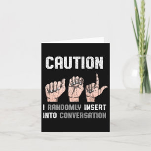 Language Apparel Deaf Awareness Asl Fun Gift Card