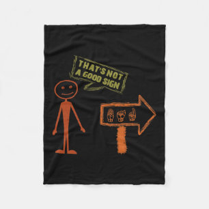 Language Asl American Hand Talking Awareness Teach Fleece Blanket