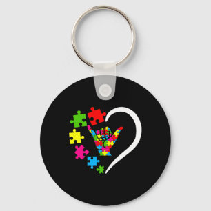 Language Asl Love Autism Awareness Day Apparel 1 Key Ring