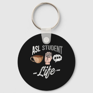 Language Attire Deaf Awareness Asl Student Fun Gif Key Ring