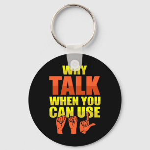 Language Deaf Awareness And Asl  Key Ring