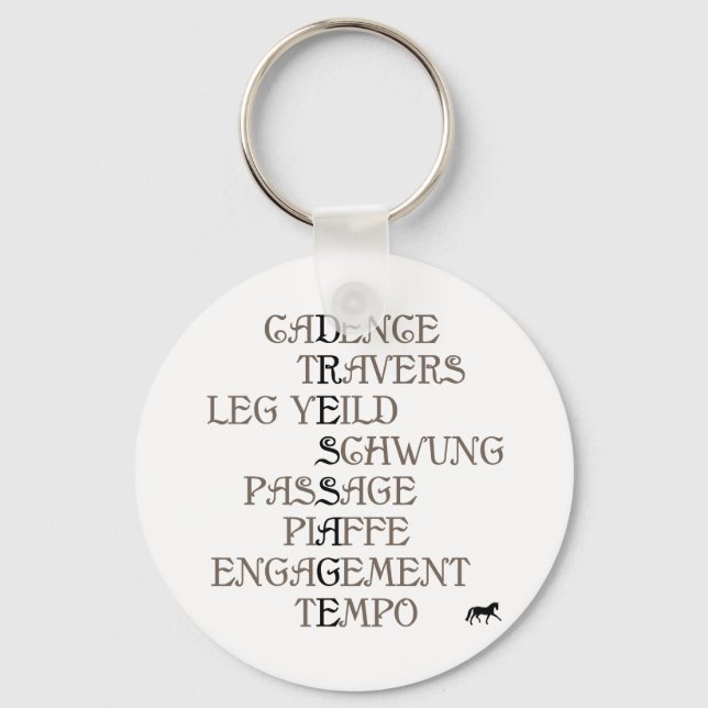 Language of Dressage Key Ring (Front)