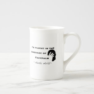 Language of Facepalm Bone China Mug