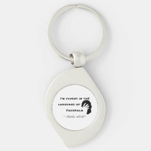 Language of Facepalm Key Ring