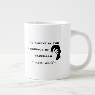 Language of Facepalm Large Coffee Mug