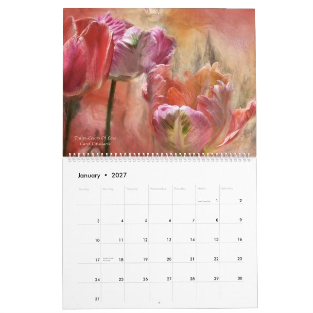 Language Of Flowers-Romance Col 2011 Calendar (Jan 2027)
