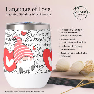 Language of Love Stainless Steel Wine Tumbler