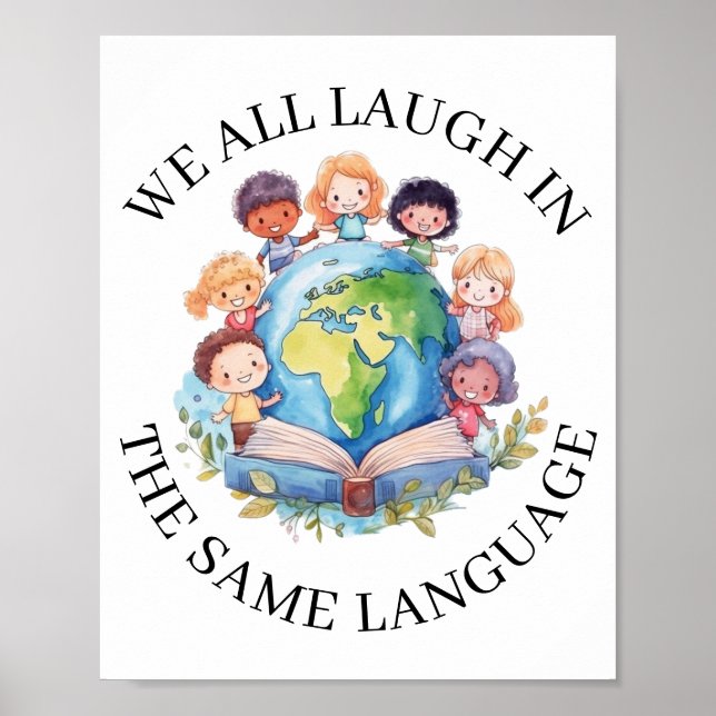 Language Teacher Bilingual Children’s Poster (Front)