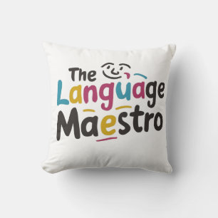 Language teacher present ideas cushion