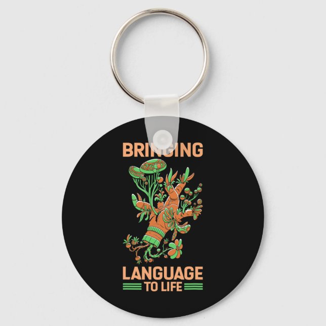 Language To Life American Sign Language  Key Ring (Front)
