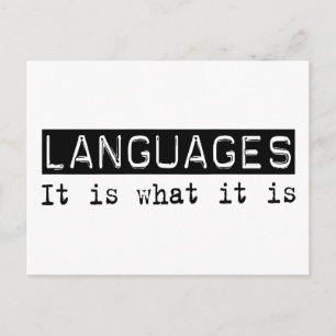 Languages It Is Postcard