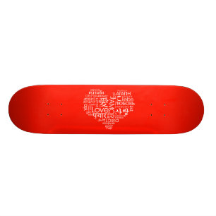 Languages of Love Heart Skateboard