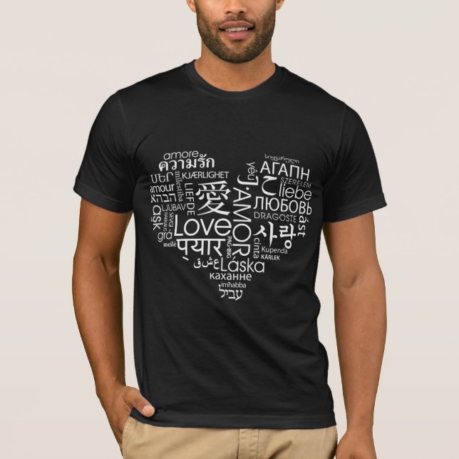Languages of Love Heart T-Shirt (Front)