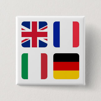 Languages spoken - Spoken languages 15 Cm Square Badge