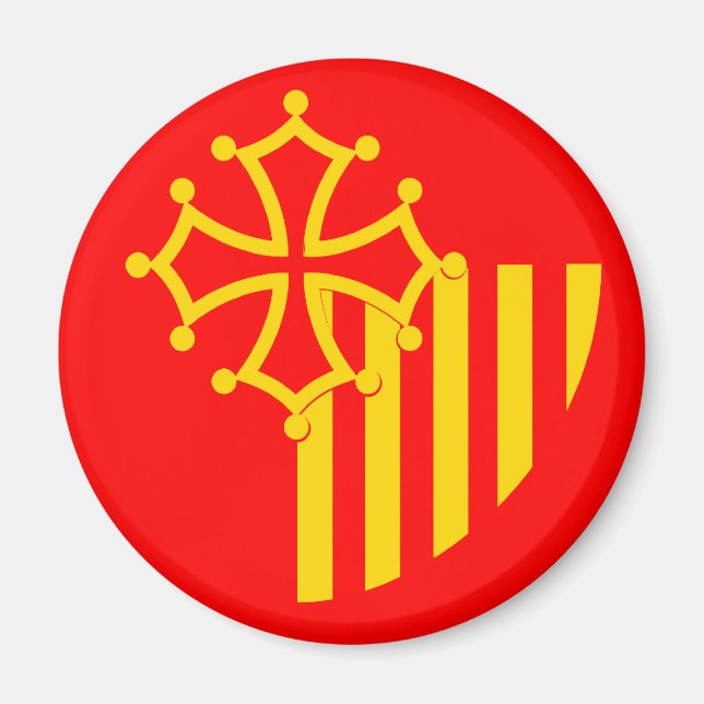 Languedoc Roussillon, France flag Magnet (Front)