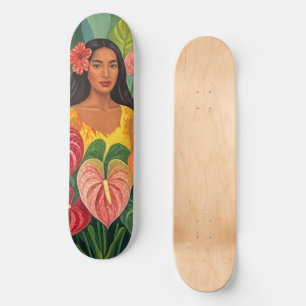 Lani in anthuriums skateboard