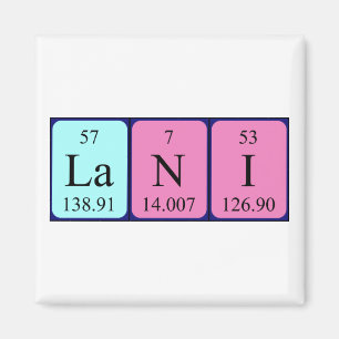 Lani periodic table name magnet