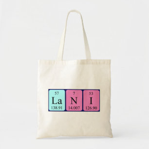 Lani periodic table name tote bag