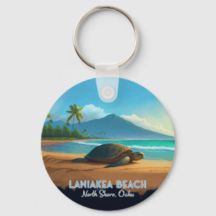 Laniakea Beach Haleiwa Oahu Hawaii Turtle Key Ring